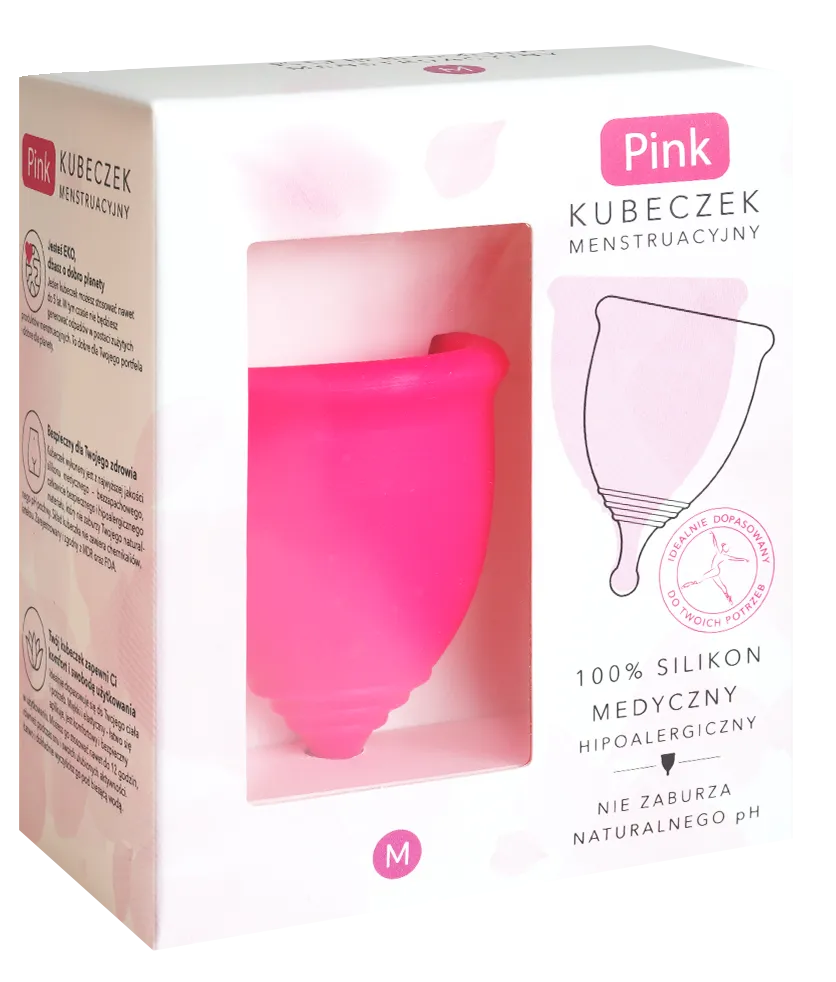 Pink Kubeczek Menstruacyjny rozmiar M
